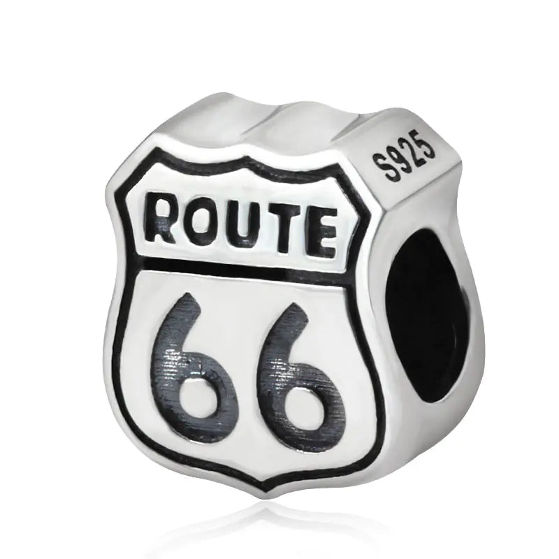 Route 66 Charm Beads, 925 Silver DIY Bracelet Beads