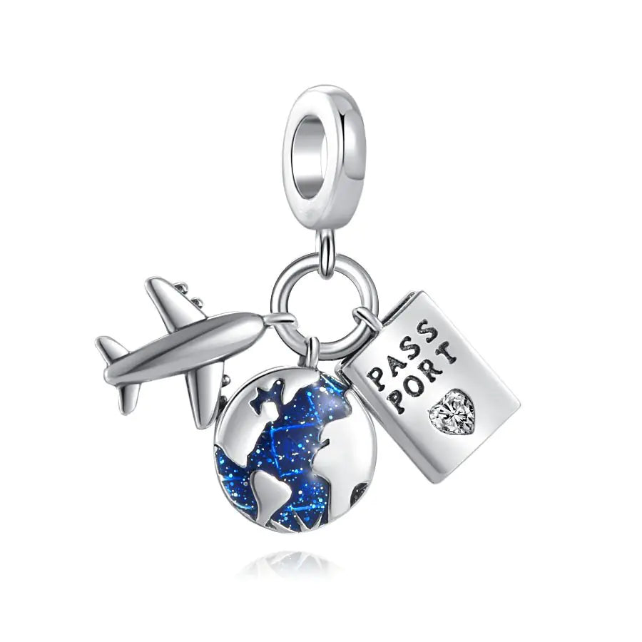 S925 Silver Beaded DIY Bracelet with Space Charm
