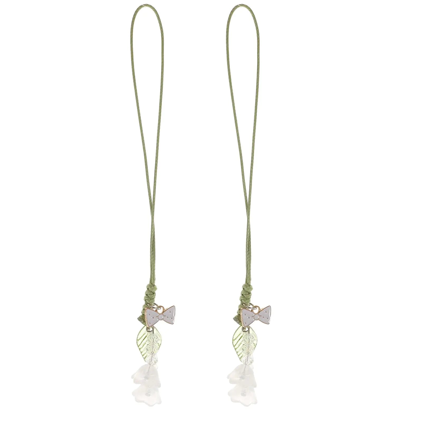 PartyKindom 2 PCS Phone Charm Kawaii Flower Phone Accessories Charm String Kawaii Phone Charm Hook Cute Phone Charms Aesthetic for Women Girl