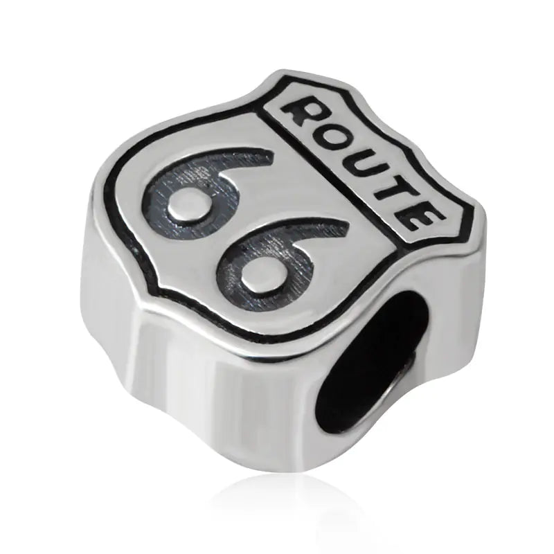 Route 66 Charm Beads, 925 Silver DIY Bracelet Beads
